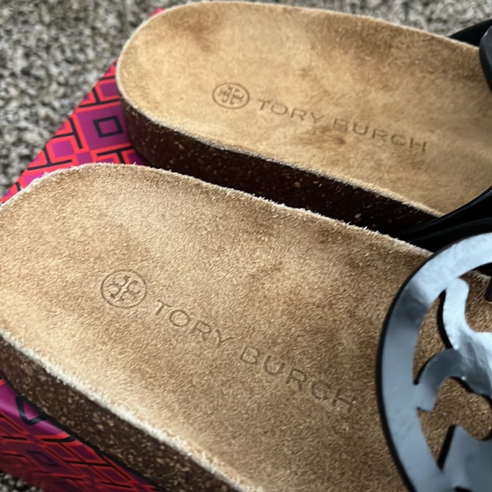 Tory Burch Miller Cloud Black Sandal, like new - Picture 3 of 5